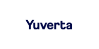 Logo van Yuverta in donkerblauwe letters op een witte achtergrond.