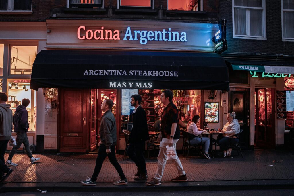 uit eten bij een steakhouse